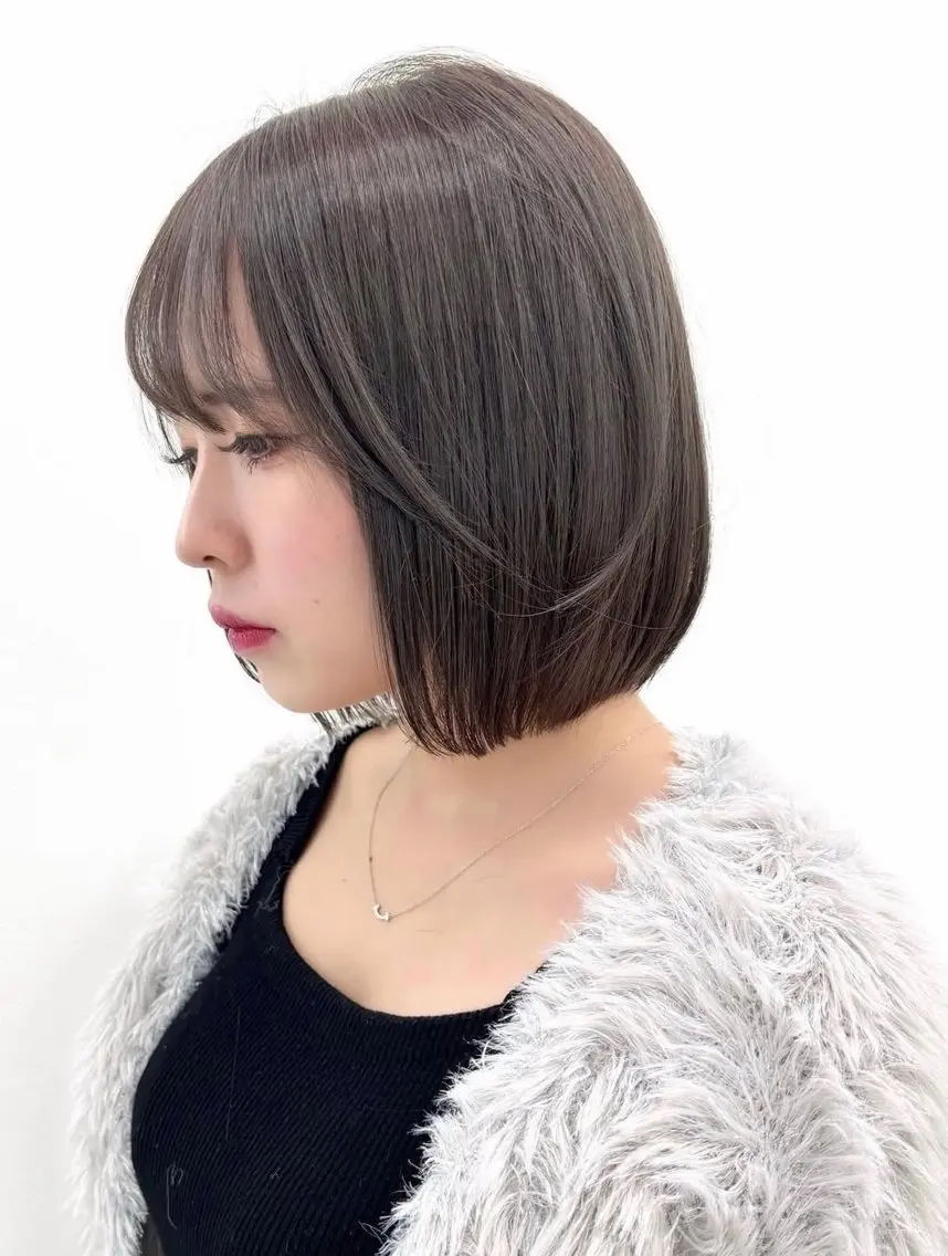 ショート カラー ヘアアレンジ 縮毛矯正🤍 盛れるボブ/ひかりのヘアスタイル