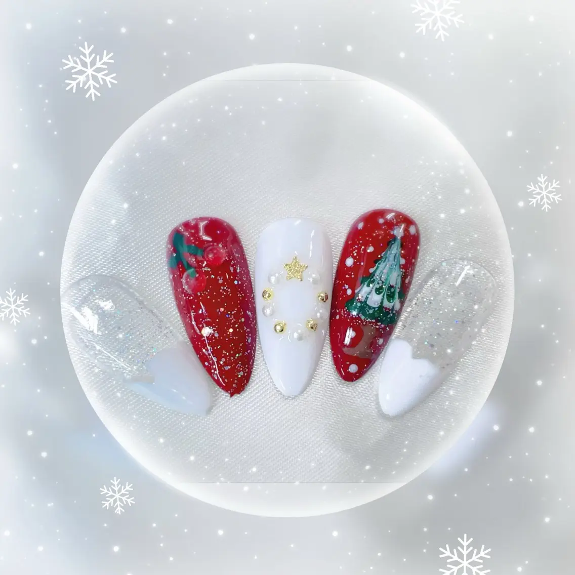 ネイル 冬ネイル クリスマス 佐藤 依娜のネイルデザイン