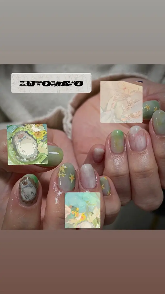ショート ハンドネイル LBnail.sae /おえかきネイルのネイルデザイン