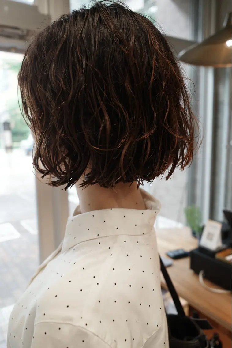 ミディアム パーマ 西宮北口パーマ特化 鮫島竜海のヘアスタイル