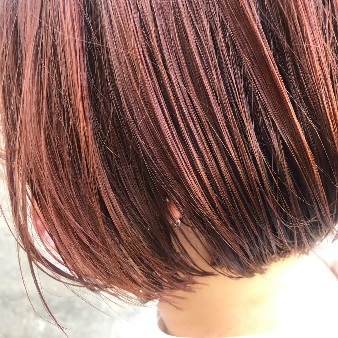 ショート カラー オレンジ ボブ やまさきえりこ ニュアンスパーマのヘアスタイル