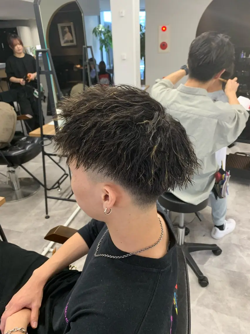 パーマ メンズ カット パーマ 濱野 晃佑のヘアスタイル