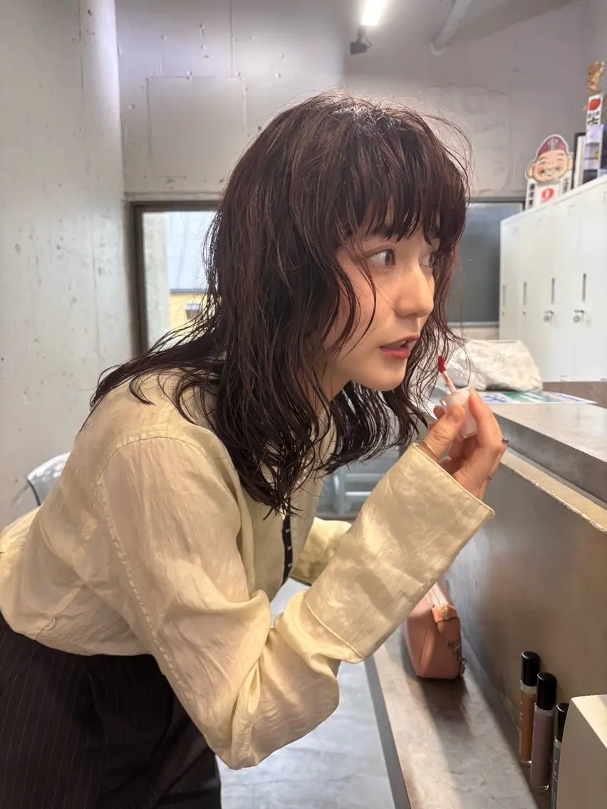 ミディアム カラー パーマ カット ヘアカラー パーマ ボブとパーマの達人 /美容室難民の方是非のヘアスタイル