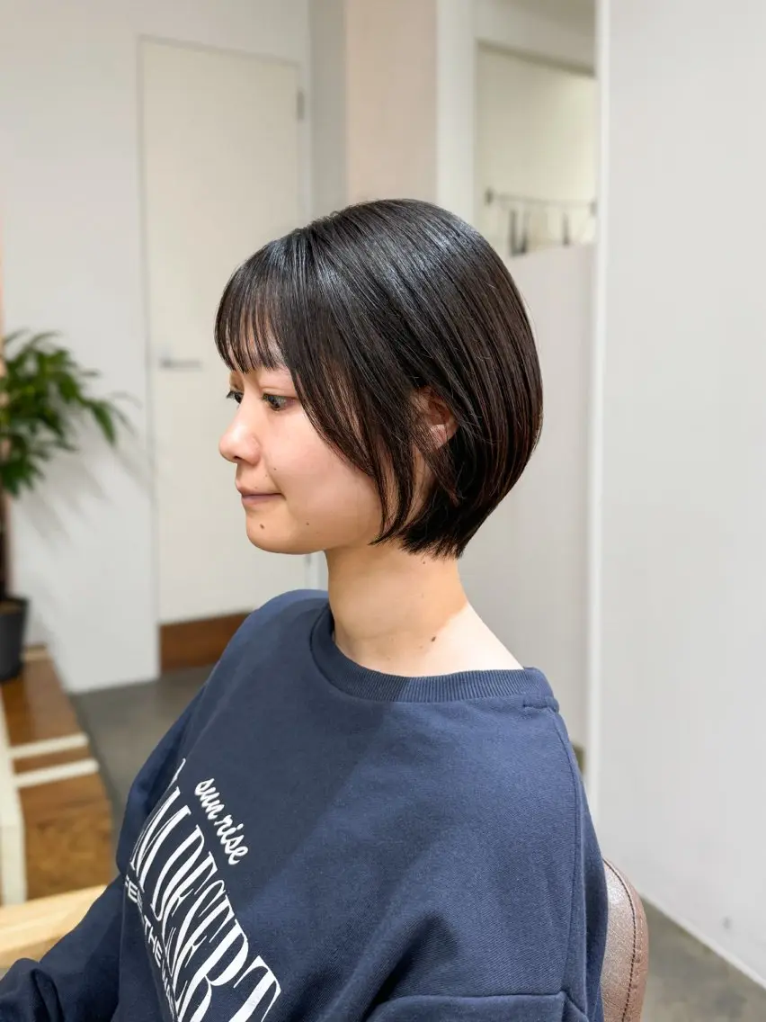 ショート ショートボブ ボブ 顔周りカット ショートヘア 奥村 紘のヘアスタイル
