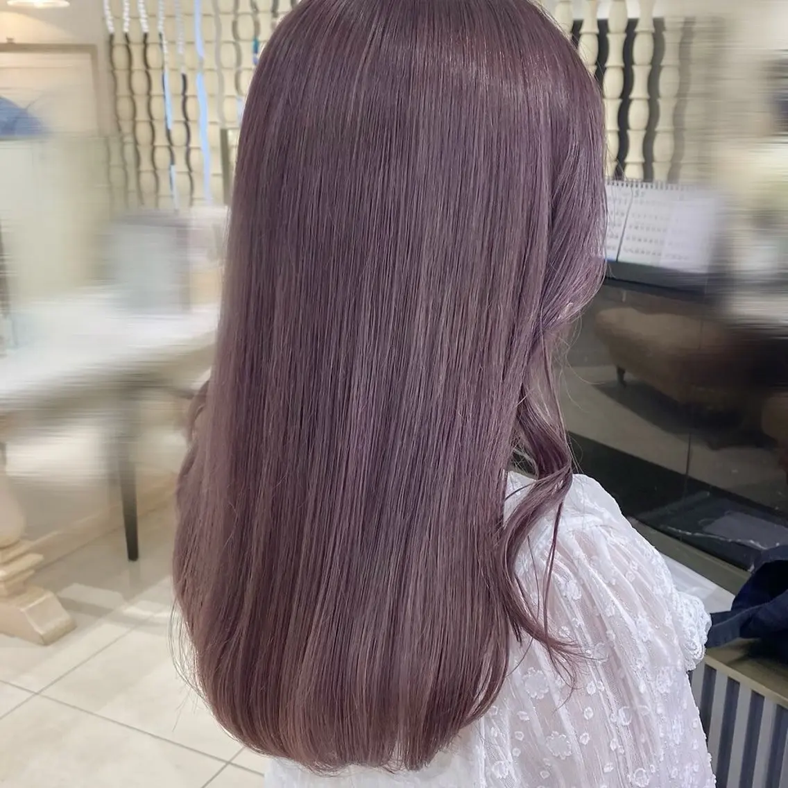ミディアム カラー Kurumi🩶銀座 ピンクラベンダー🎀のヘアスタイル