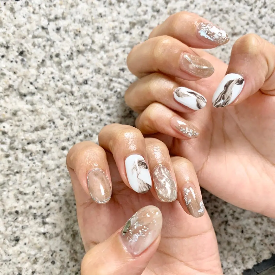 ネイル ニュアンスネイル ハンドネイル フットネイル nail salon mieux(ミュー)のマツエク・マツパデザイン