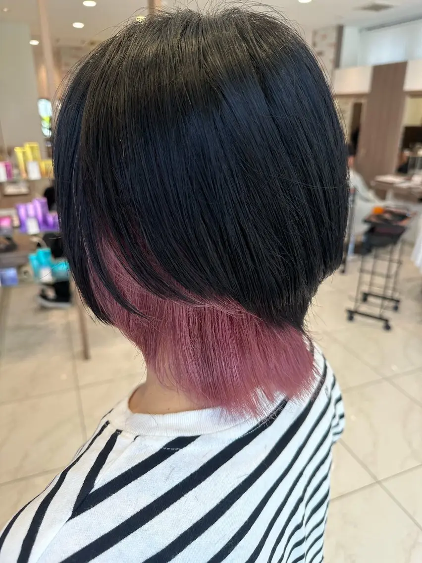 ショート カラー ブリーチ🎨デザイン カラー/れいじ🩶のヘアスタイル
