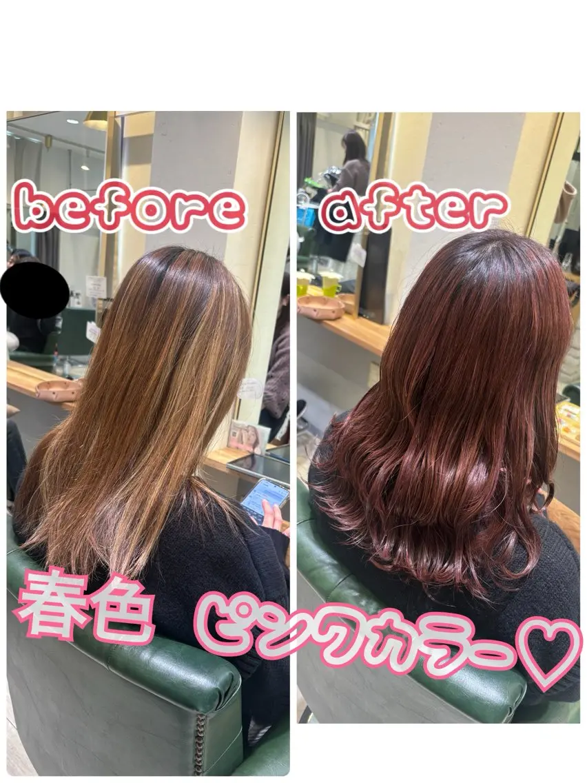 セミロング カット ヘアカラー laffin❁ななみ /パーマスタイルのヘアスタイル