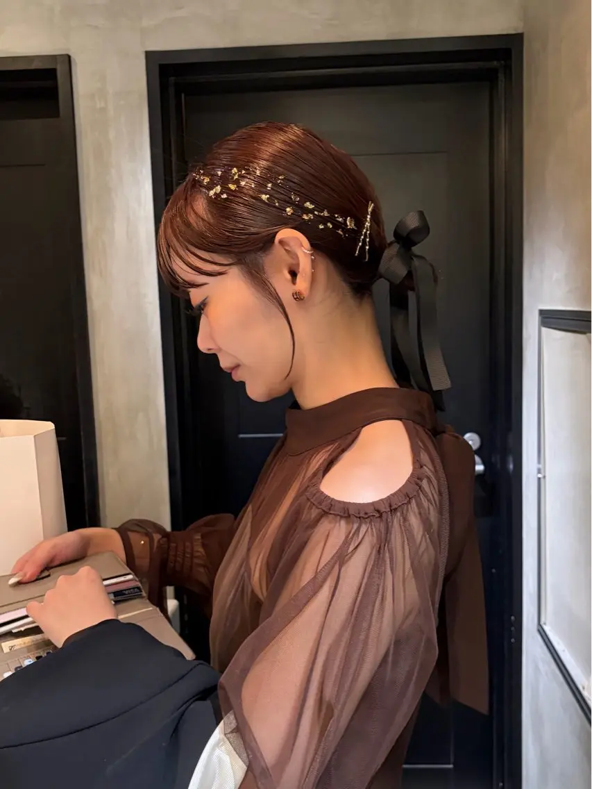 ショート カラー ヘアアレンジ ヘアカラー トリートメント タナカ カナ🫧のヘアスタイル