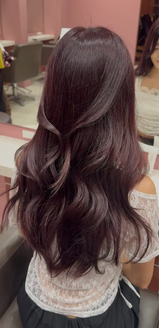 ロング カラー グレージュ ラベンダーカラー ラベンダーグレージュ ラベンダーグレー ラベンダーピンク ヘアセット yuna 原宿/透明感カラーのヘアスタイル