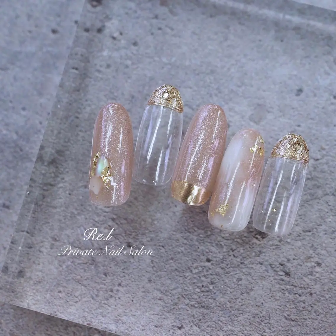 ネイル ニュアンスネイル モチの良さ◉ フィルインネイル♡のネイルデザイン