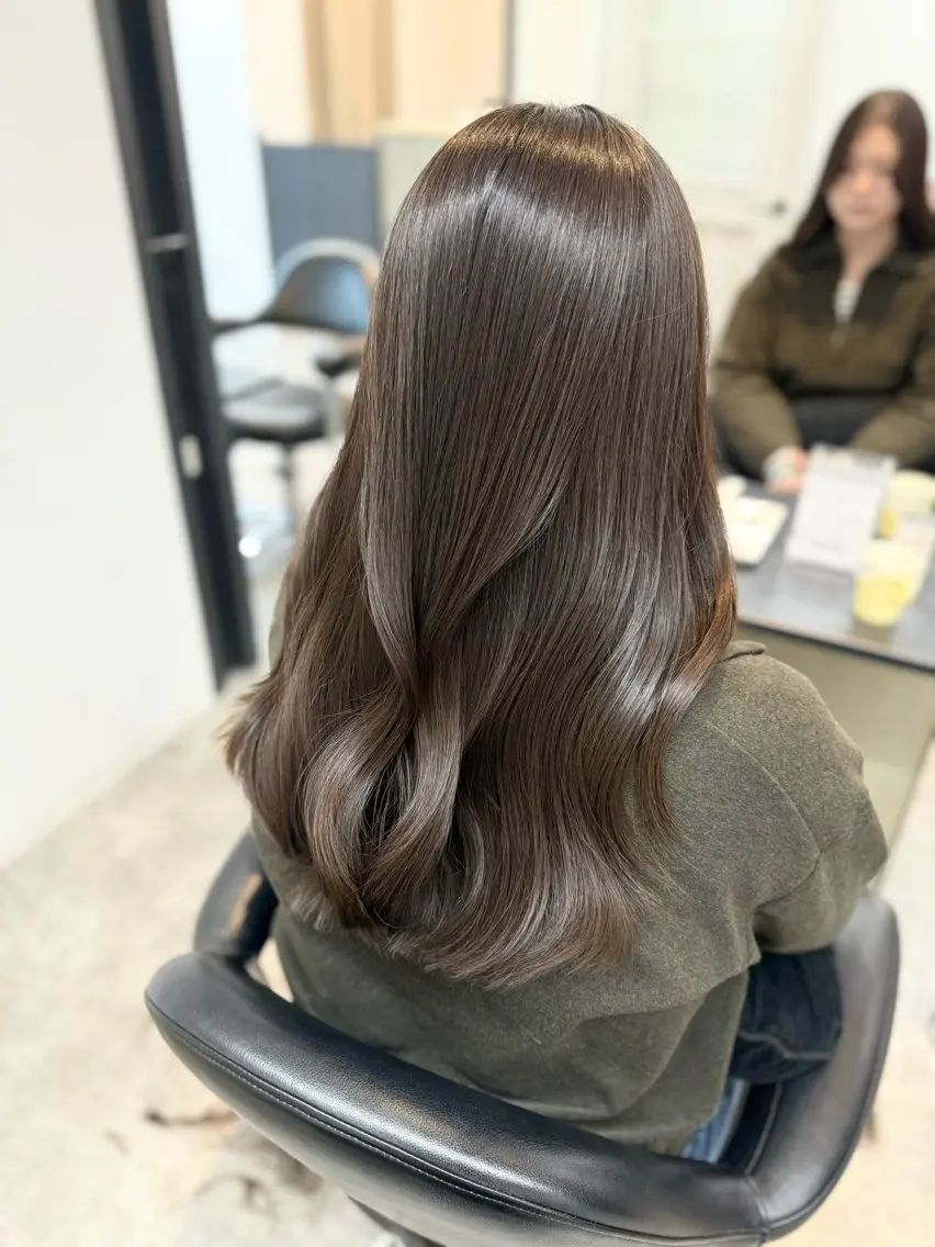 ロング カラー ベージュカラー 韓国ヘア*.+ﾟ 伊藤美奈穂のヘアスタイル