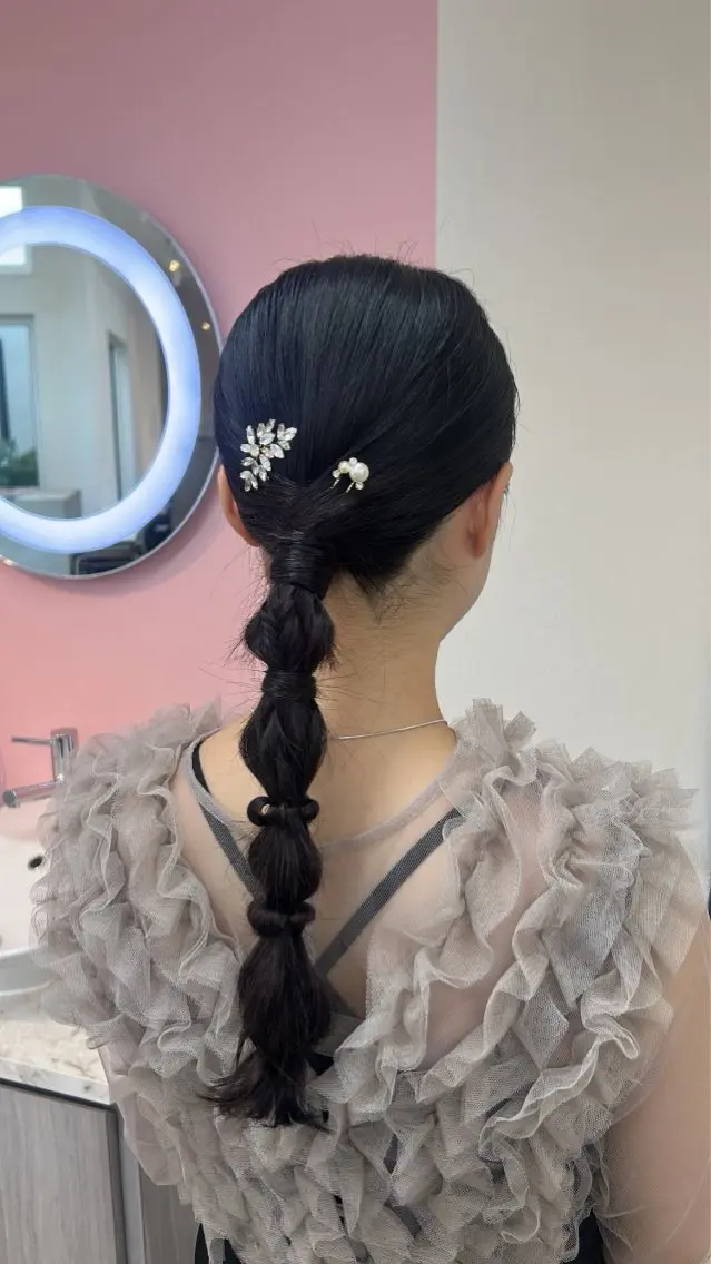 ロング ヘアアレンジ ヘアセット suehiro yunaのヘアスタイル