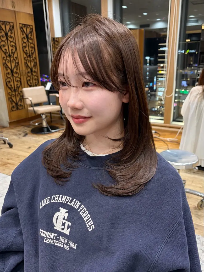 ロング カット ヘアカラー 似合わせカット⌇ヘア セット⌇A i‎🤍のヘアスタイル