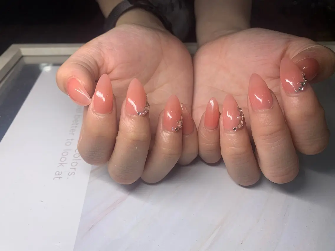 ネイル フレンチネイル ジェルネイル 韓国ネイル マグネットネイル マグネットフレンチ akina nailsのネイルデザイン