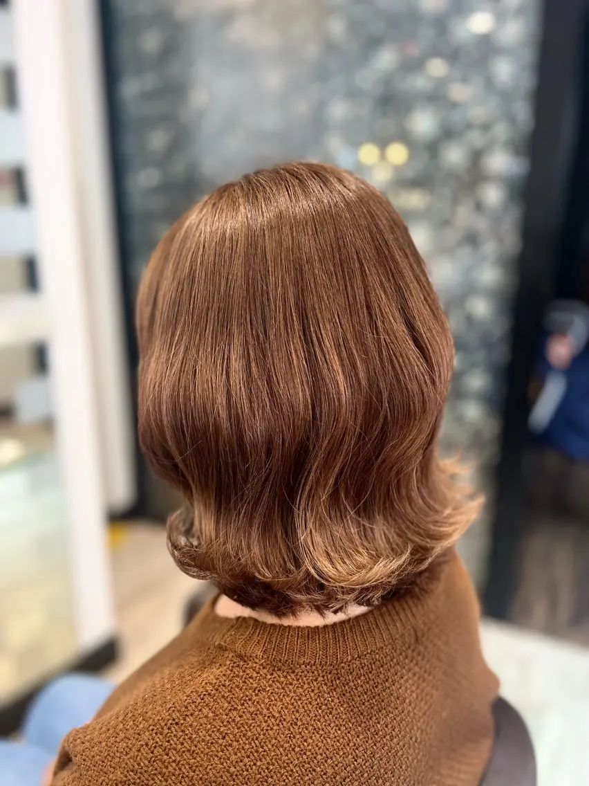 ミディアム カラー ミディアムパーマ トリートメント kataoka ryotaのヘアスタイル