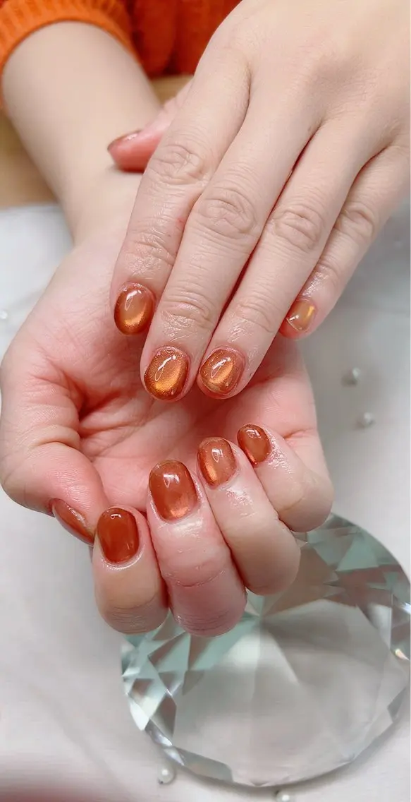 ネイル マグネットネイル マグネットワンカラー ワンカラーネイル 春ネイル ハンドネイル Cute Tips nailのネイルデザイン