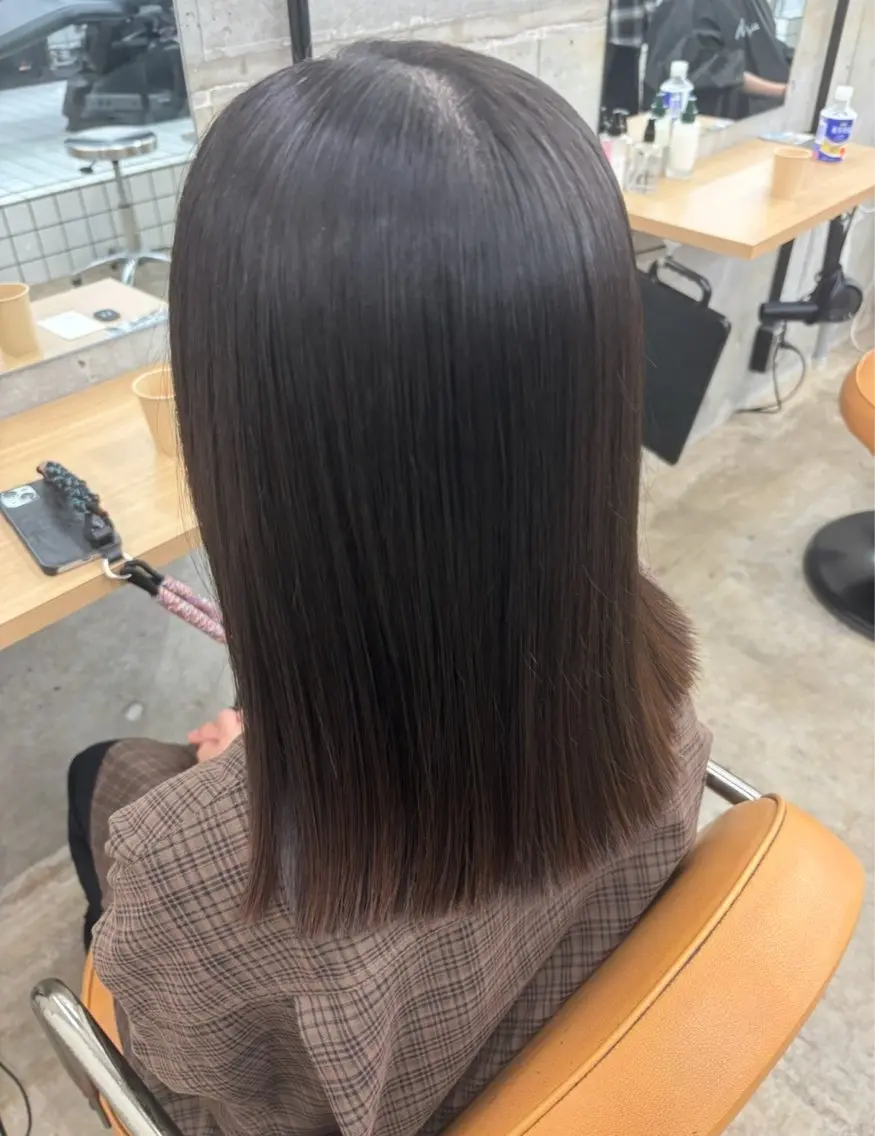 ミディアム カラー ヘアカラー トリートメント ダメージレス艶髪 🦋MISAKI🦋のヘアスタイル