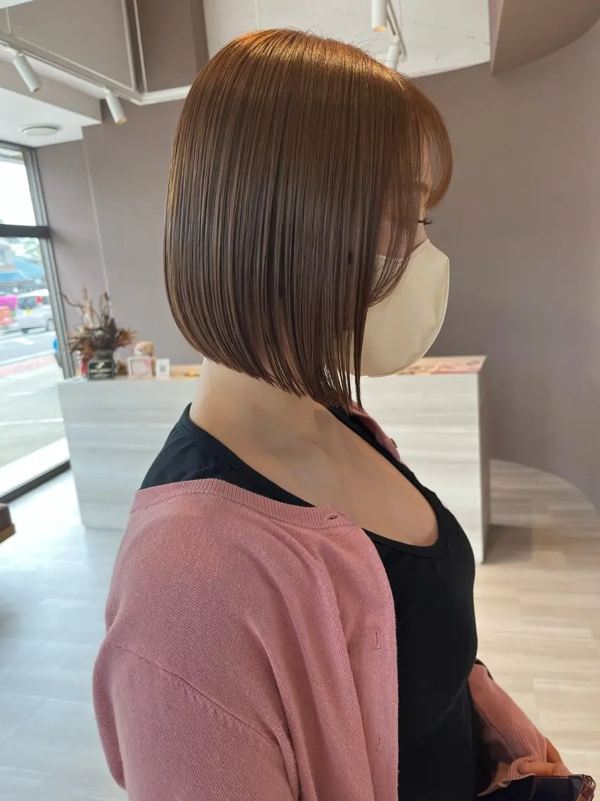 ミディアム ヘアカラー Lien.テラダ 各務原スタイリストのヘアスタイル