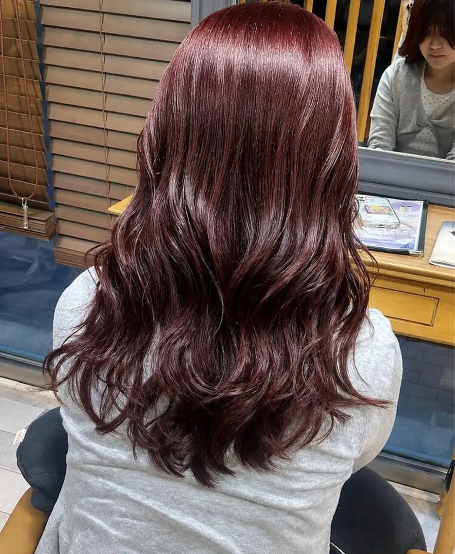 ミディアム カラー ブリーチ ダブルカラー ラベンダーカラー ブリーチなしカラー ピンクカラー ヘアカラー トリートメント 和田 直也のヘアスタイル