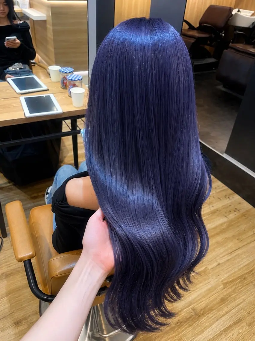 ロング カラー ブルーカラー ブルーラベンダー ラベンダーカラー ヘアカラー 💖トレンド春夏 カラー💖FUTAのヘアスタイル