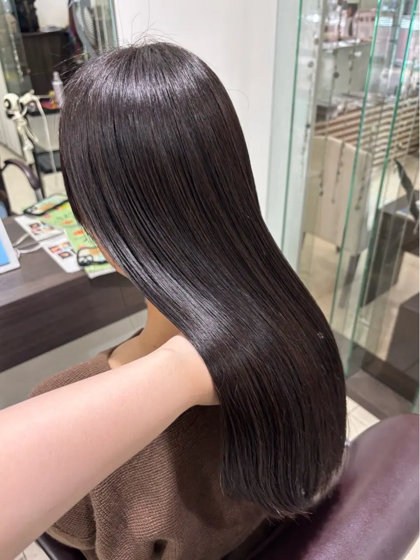 ロング カット 縮毛矯正 トリートメント ☆似合わせボブ/ レイヤー/mikaのヘアスタイル