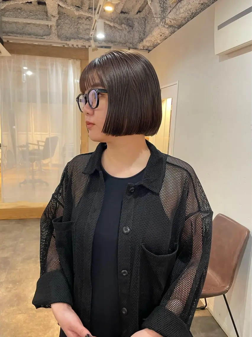 ショート カラー ボブ 高田 翔平のヘアスタイル