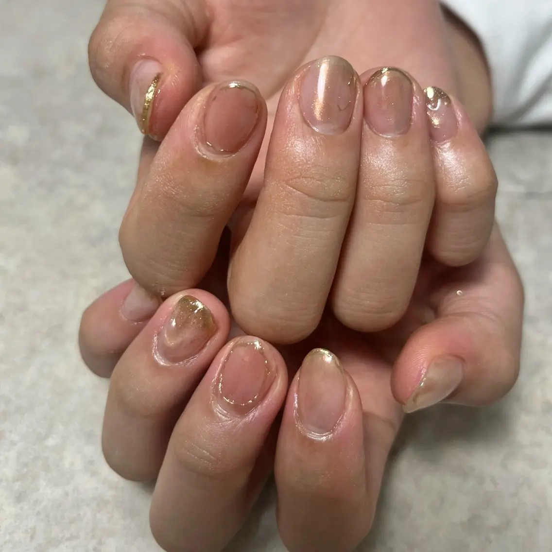 ネイル グリーン ハンドネイル vegh. nail/阿波座のネイルデザイン