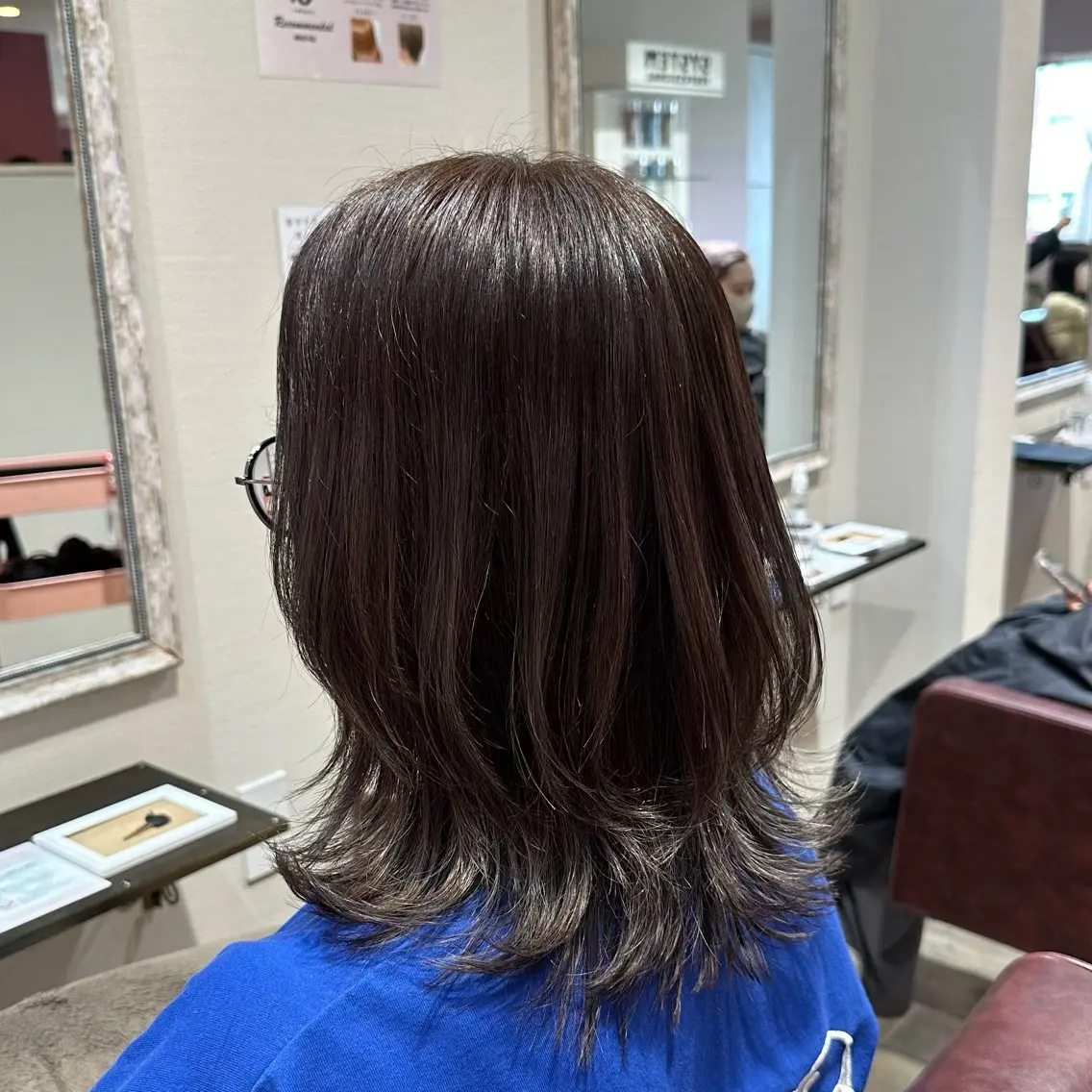 ミディアム レイヤーカット ウルフカット 柔らかいbeige ¦韓国¦🩰マユ🩰のヘアスタイル