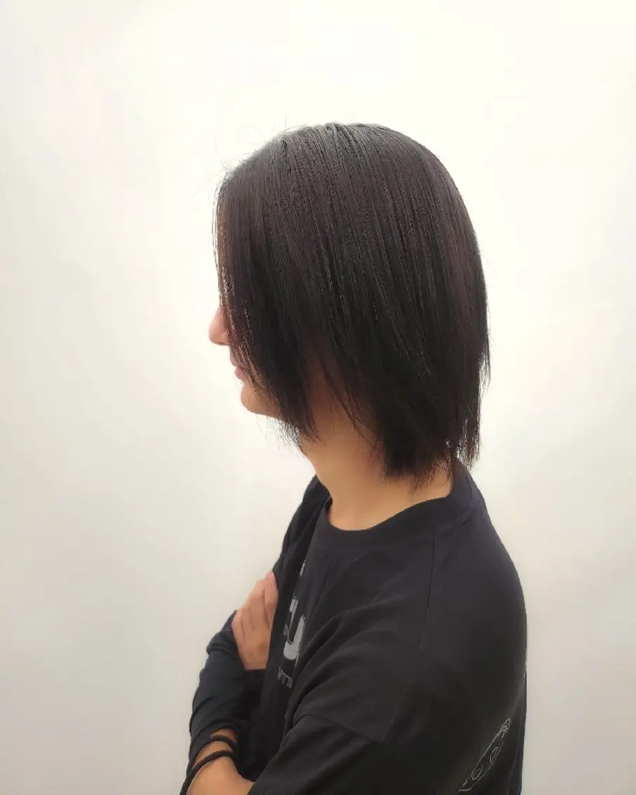 セミロング 髪質改善 トリートメント 角谷 貫太郎のヘアスタイル