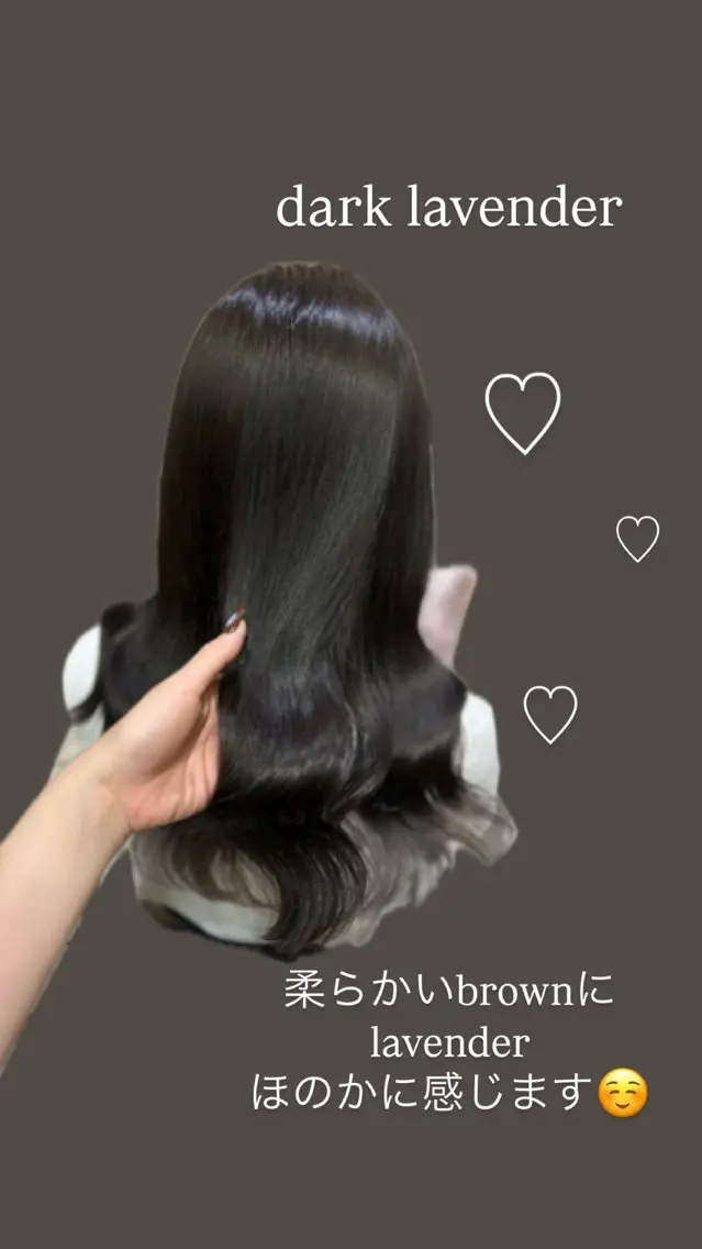 ミディアム カラー ダークグレー ラベンダーカラー ラベンダーグレー カット ヘアカラー トリートメント 新宿駅近♡個室 ♡関口三都季🌜のヘアスタイル