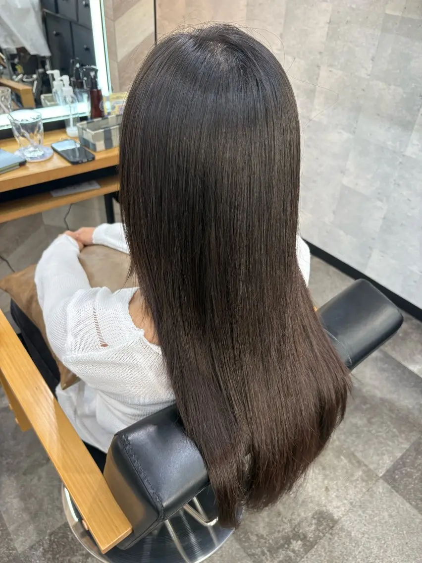 ロング 髪質改善 縮毛矯正 カット 縮毛矯正 SHANTi 飯塚 ヘアセット/髪質改善のヘアスタイル