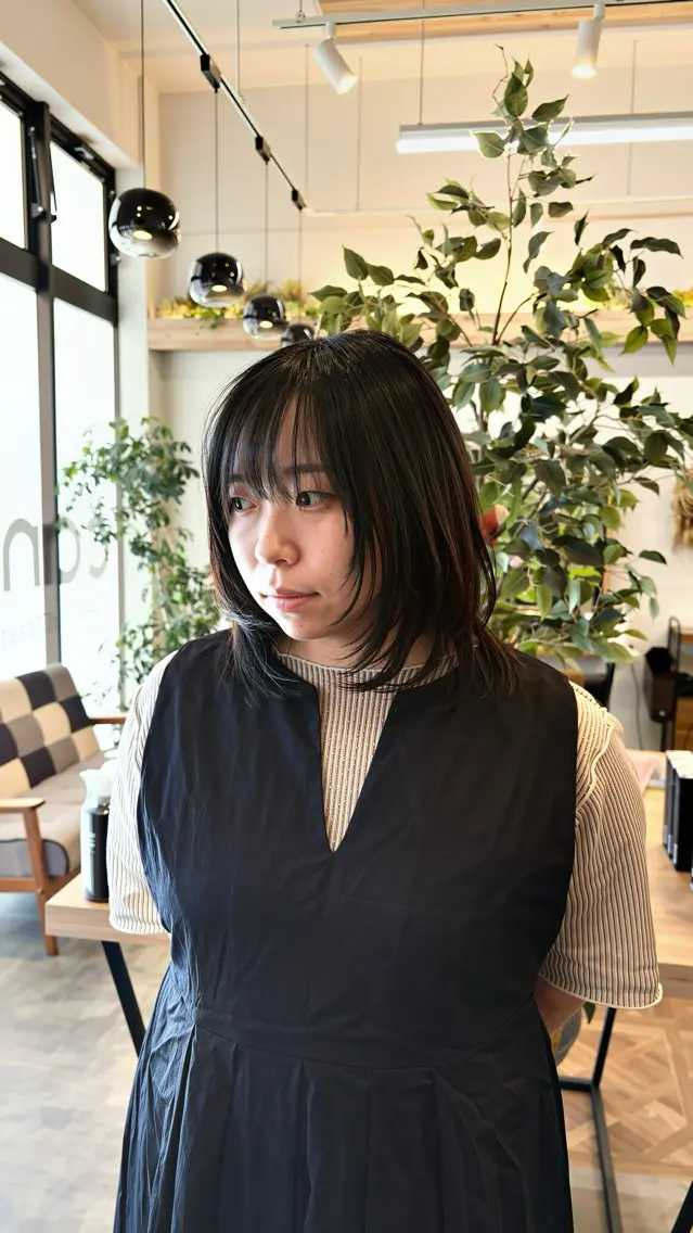 ミディアム カット 縮毛矯正 トリートメント カノエ博多ミスト /くうまのその他イメージ
