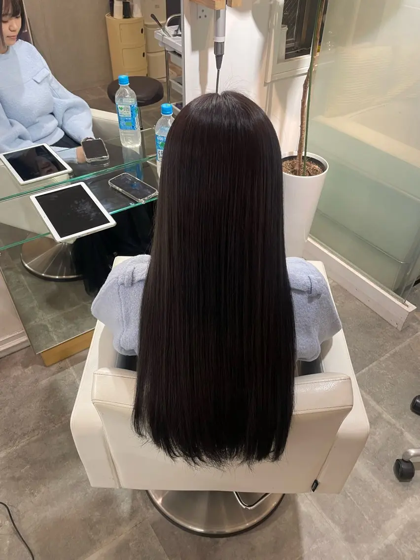 ロング カラー 透明感カラー ヘアカラー 原宿♡透明感カラー♡ 縮毛矯正【MAYU】のヘアスタイル