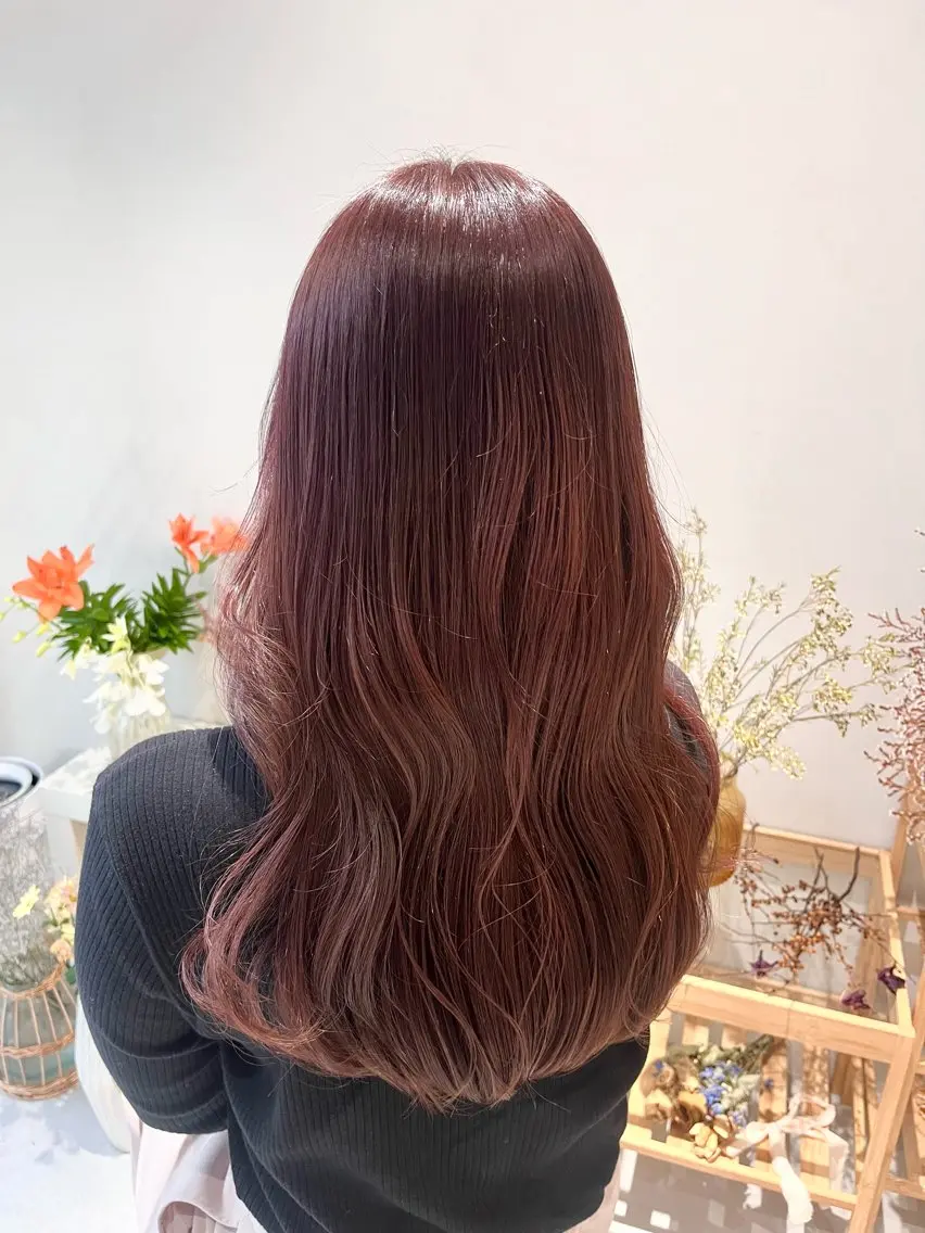 ロング カラー ベージュカラー ピンクカラー ピンクベージュ 暖色カラー/ ヘアセット🌛櫻井舞のヘアスタイル
