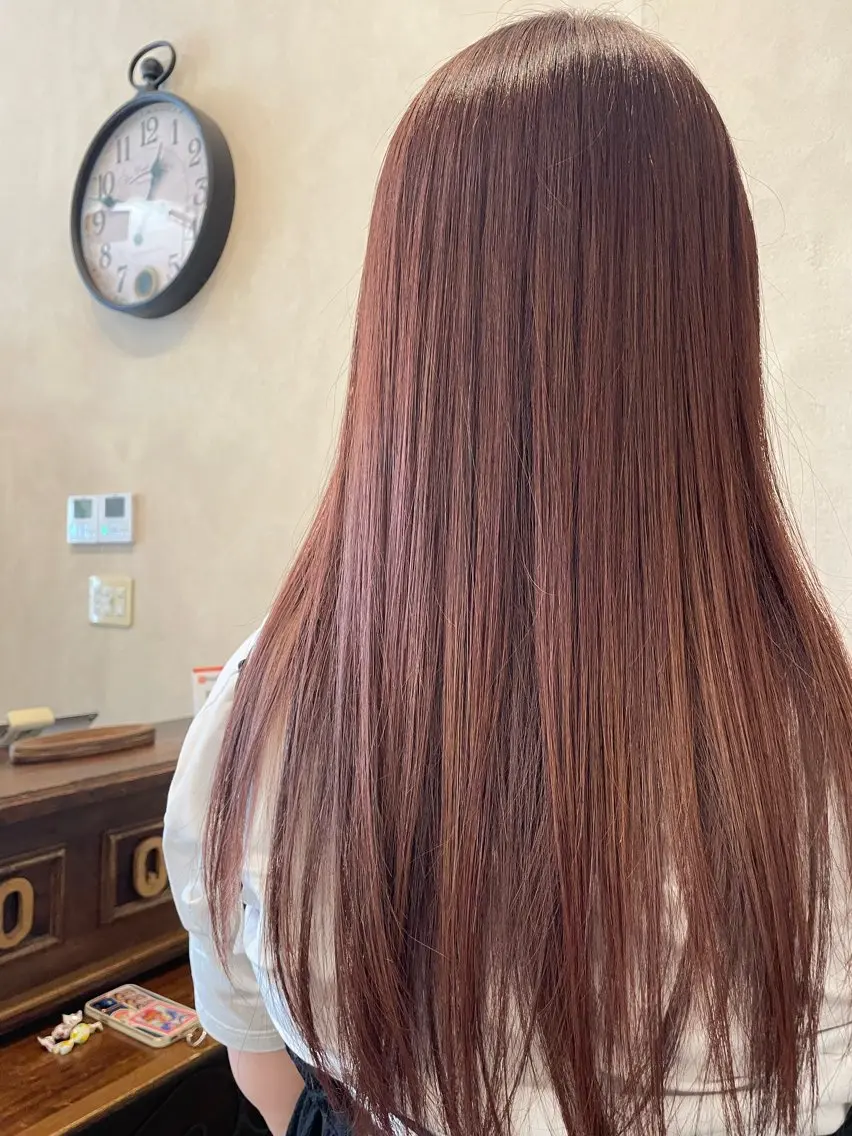 ロング カラー 髪質改善 トリートメント カット ヘアカラー トリートメント roost 優のヘアスタイル
