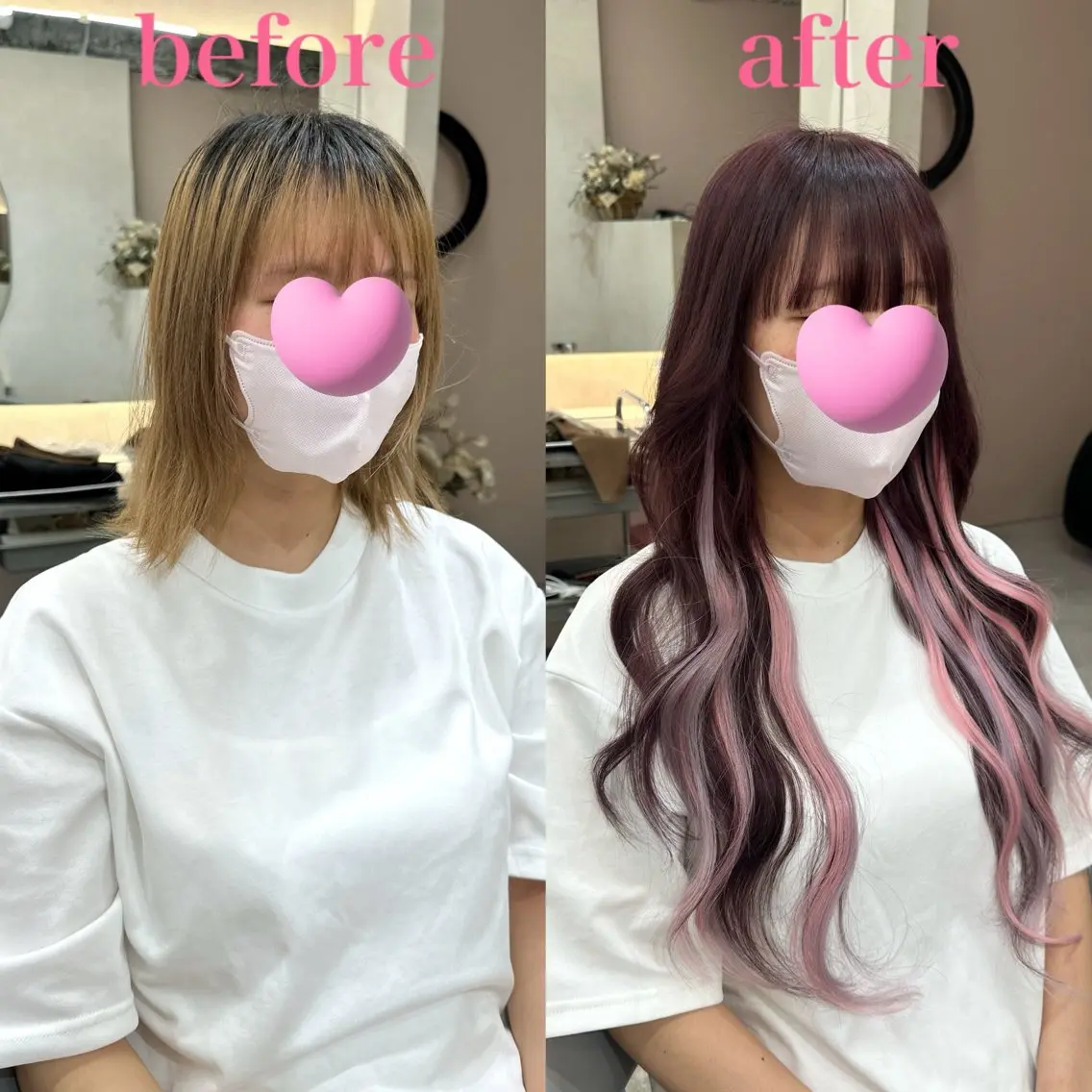 ロング カラー シールエクステ くびれヘア エクステ 顔周りカット 髪質改善 新宿/韓国風レイヤー /エクステ/YUTOのヘアスタイル