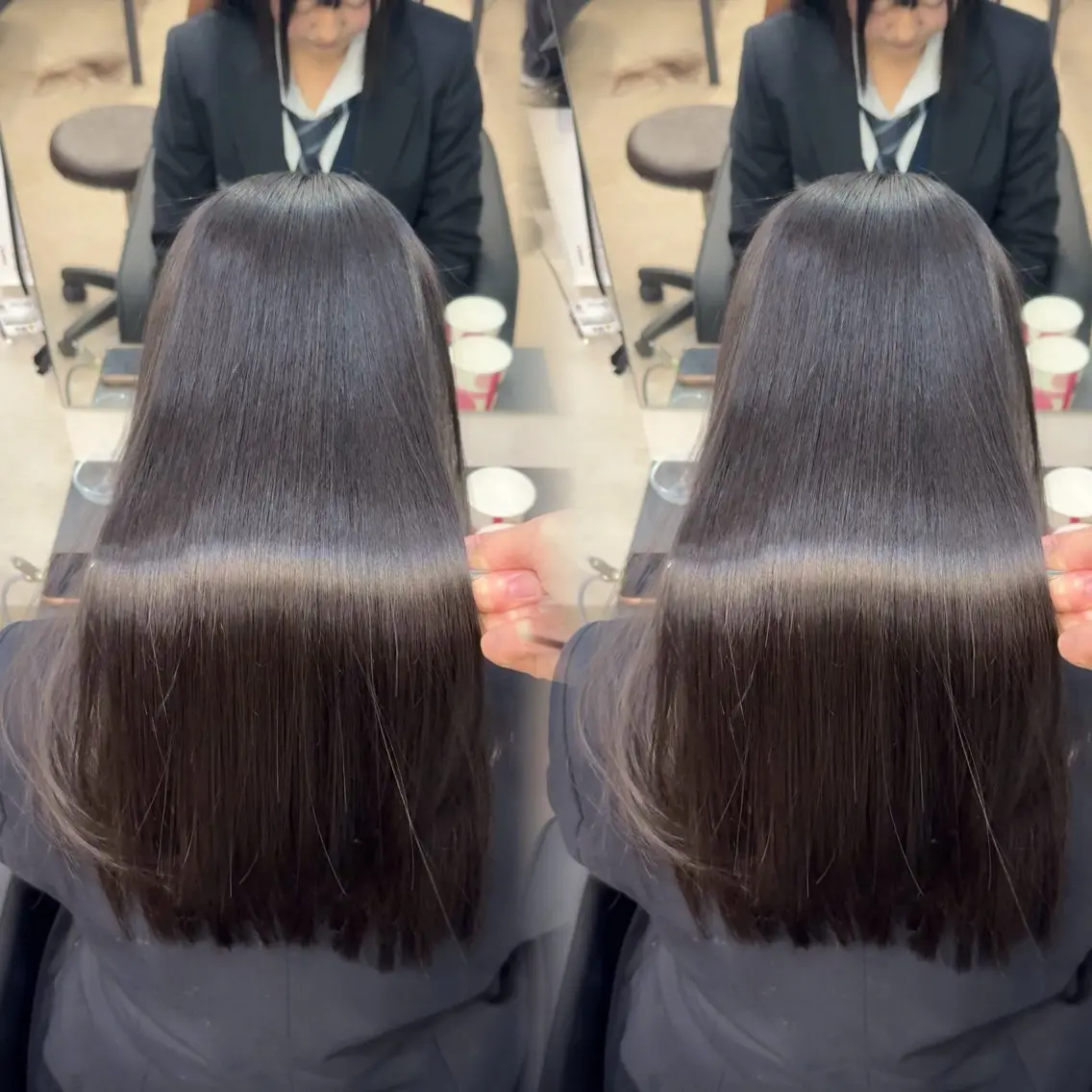 ロング ヘアアレンジ カット 縮毛矯正 トリートメント 新宿 /髪質改善/ レイヤー/ヒュウガのヘアスタイル