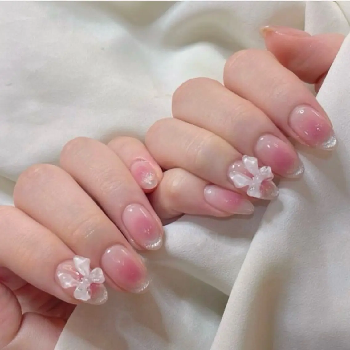 ネイル アートネイル チークネイル フレンチネイル ジェルネイル グラデーション ハンドネイル Akina Nail 亀戸のネイルデザイン