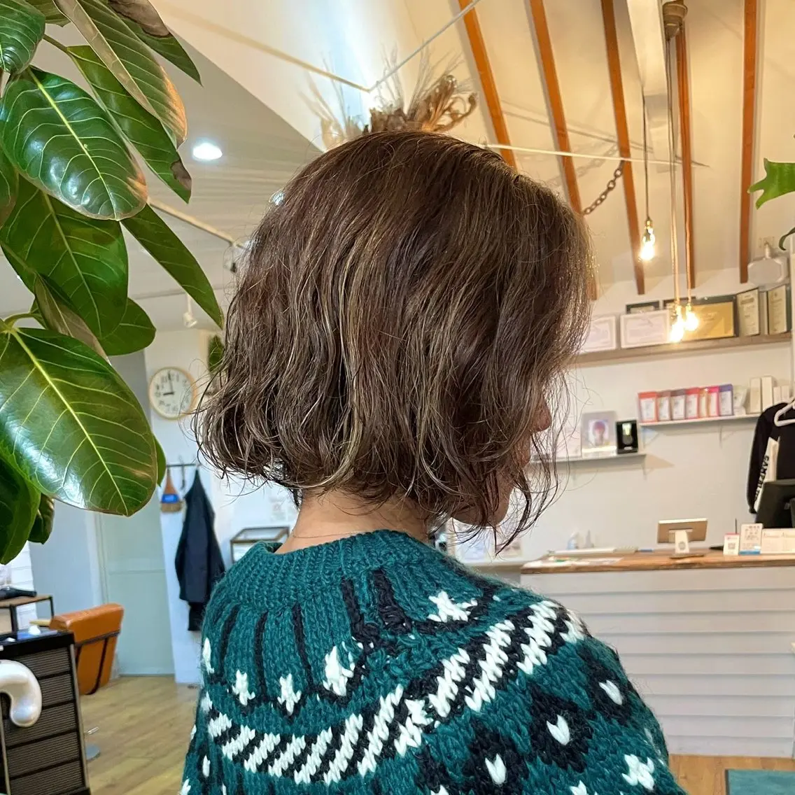 ミディアム カラー ハイライトカラー ハイライト 奥田 誠司のヘアスタイル