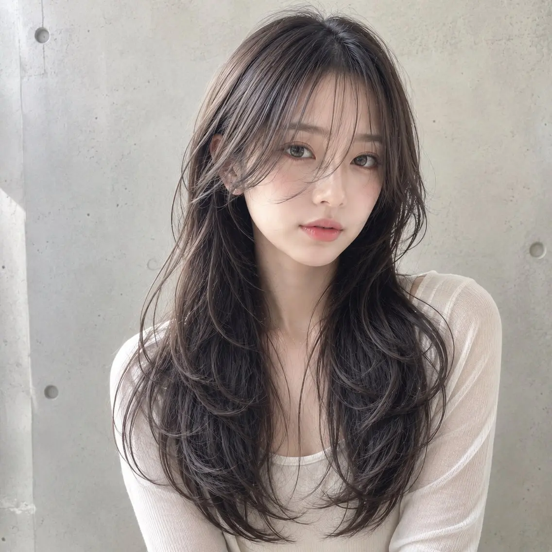 ロング カラー ヘアアレンジ 透明感カラー グレージュ ハイレイヤー レイヤーカット カット ヘアカラー 🫧レイヤー/透明感 🫧Ryuseiのヘアスタイル