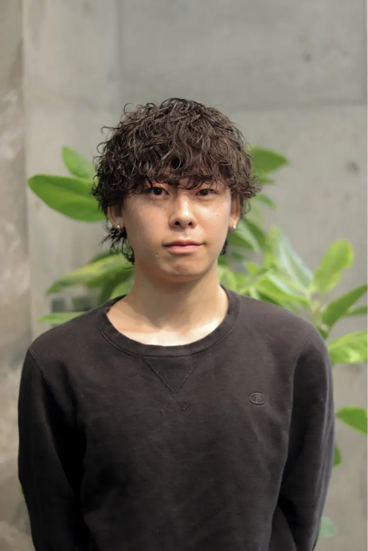 ミディアム パーマ メンズ カット 山口 陽平のヘアスタイル