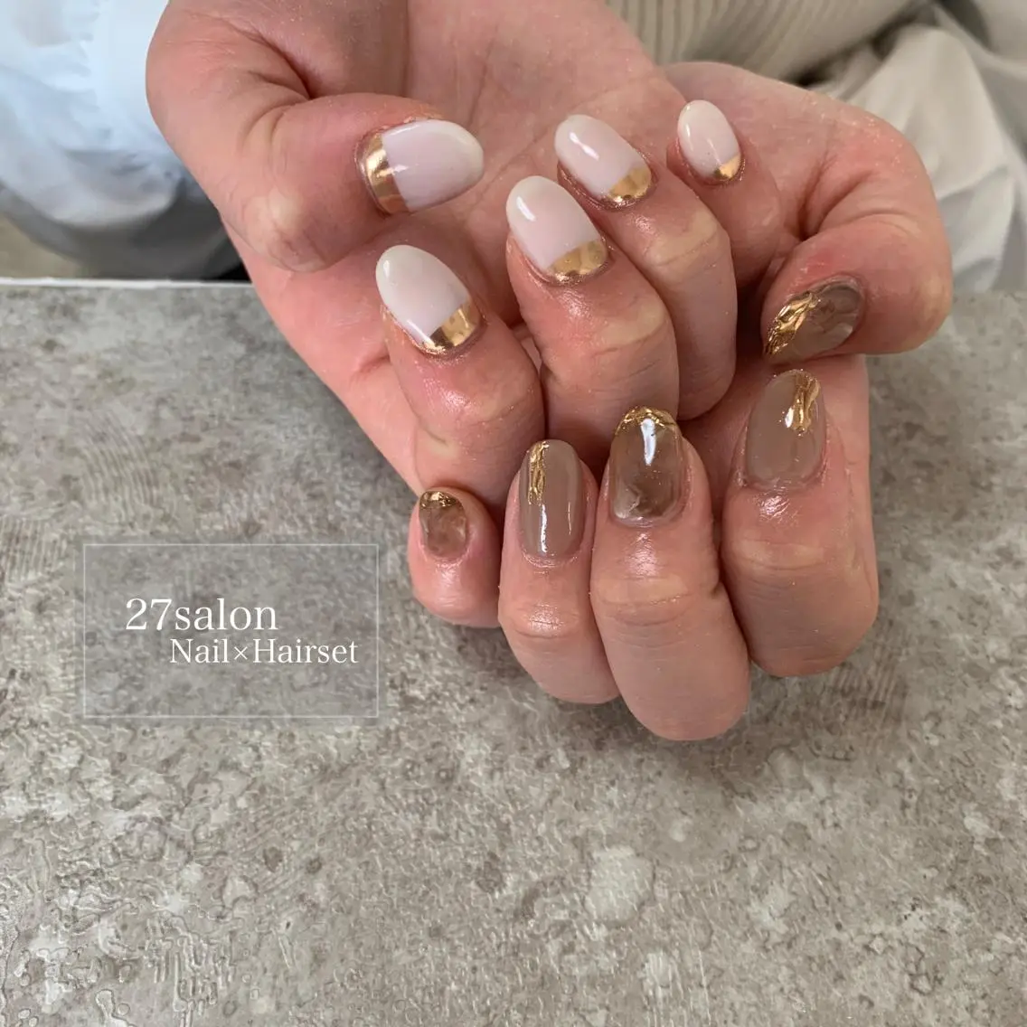 ネイル アートネイル ミラーネイル 27salon yuinaのネイルデザイン