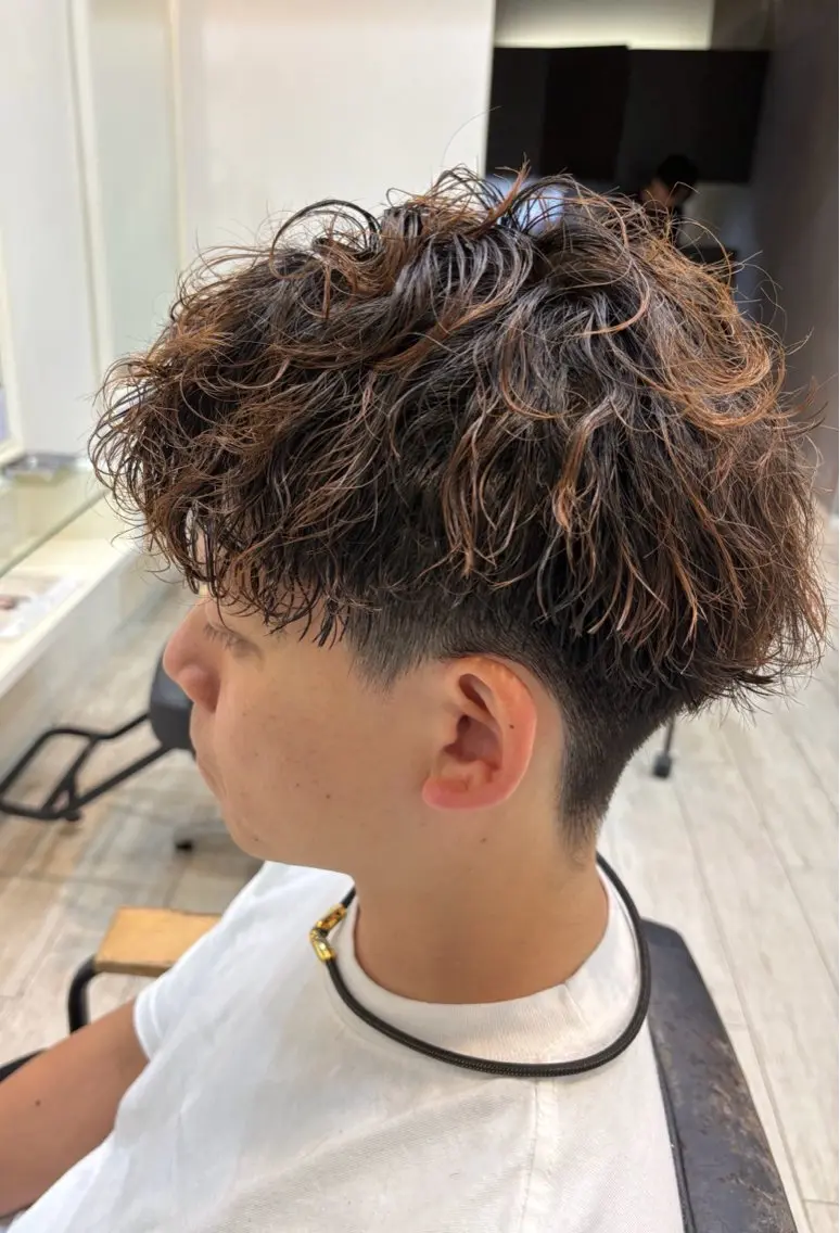 パーマ メンズ カット パーマ イシヅカ ココロのヘアスタイル