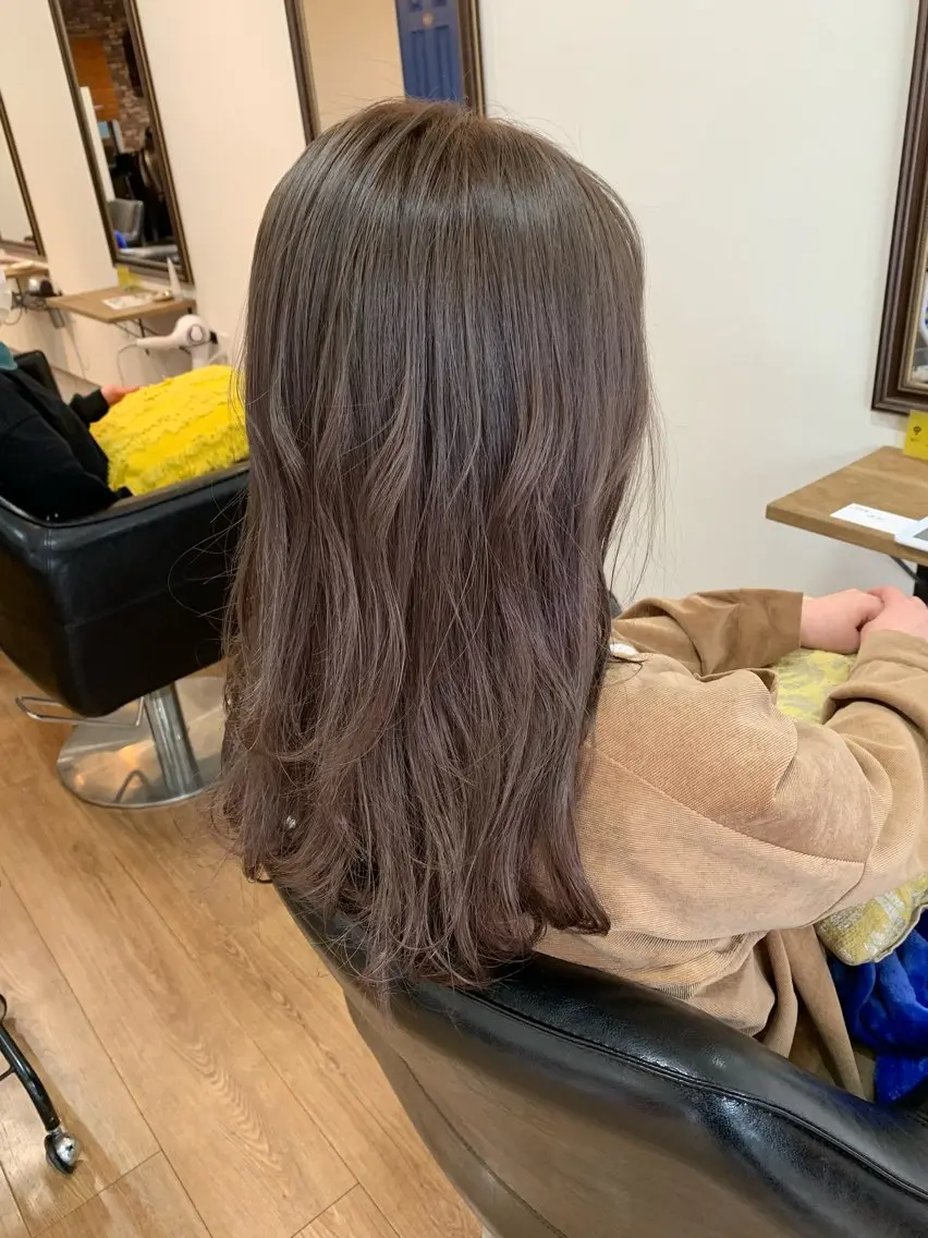 セミロング カラー ブラウンカラー メンズパーマ✨️村越 雄斗のヘアスタイル
