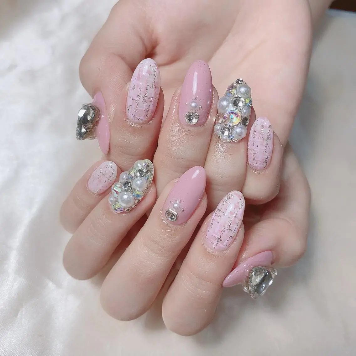 ネイル 渋谷／チップ長さ出し 👑アプレgel-xのネイルデザイン