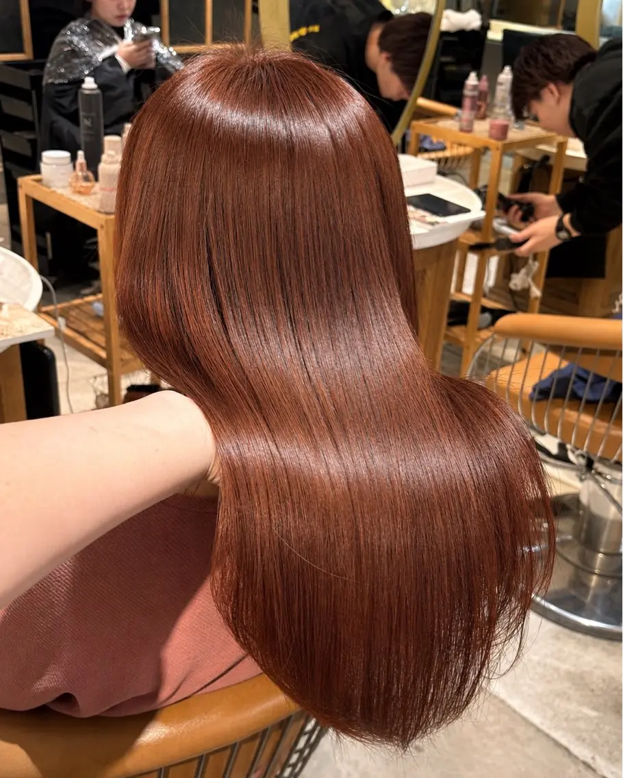 ロング カット ヘアカラー トリートメント 縮毛矯正/レイヤー 💎やまもとちひろのヘアスタイル