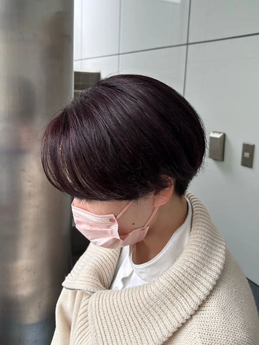 ショート カラー ダブルカラー イヤリングカラー ハイライトカラー ハイトーンカラー インナーカラー ヘアカラー 暖色カラー/ パリジェンヌ💟みくのヘアスタイル