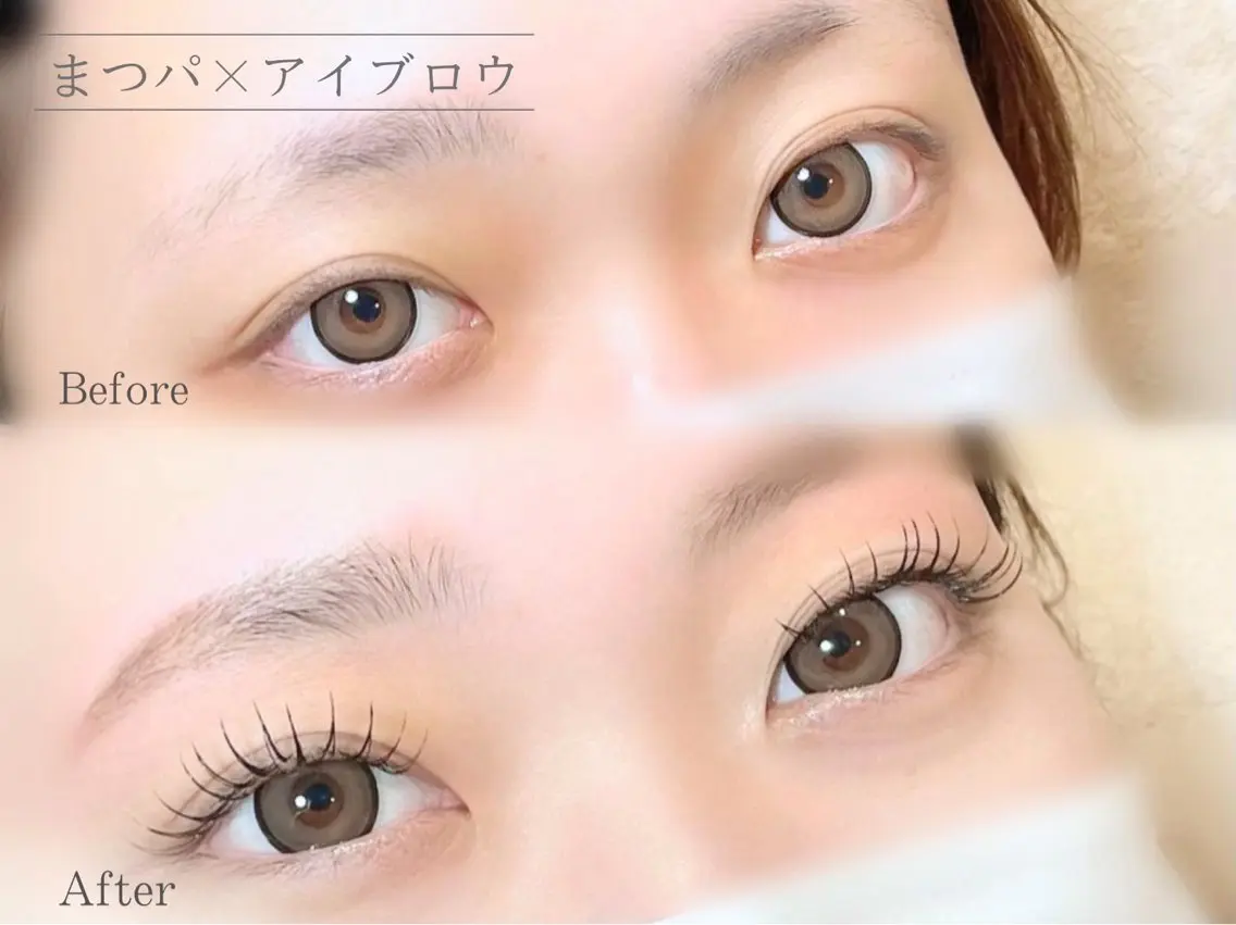 【まつげパーマ＋アイブロウ】すっぴん美人♪垢抜け似合せまつ毛パーマとメイク時短できる美眉毛の写真