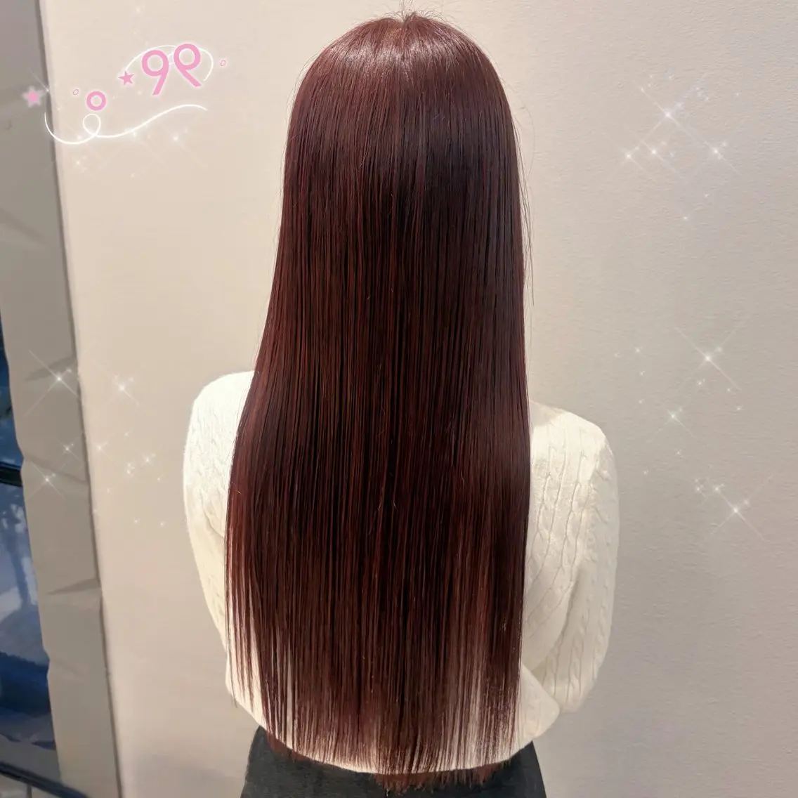 ロング カラー ブリーチ ブラウンカラー ダブルカラー ブリーチなしカラー レッドカラー カット ヘアカラー 顔周り/ガーリー /ヘアメ/あつはのヘアスタイル